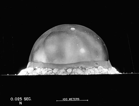 Fireball 25ms after the detonation of Trinity.